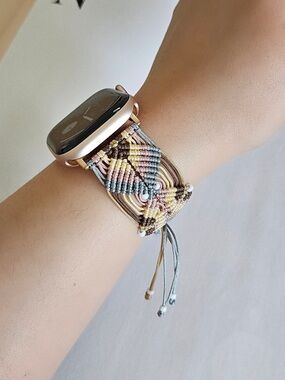 Handmade multicolor Macramé Apple Watch Band